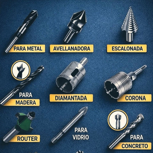 Guía Práctica: Cómo elegir la broca correcta para concreto, metal y madera (¡No quemes tus herramientas!)